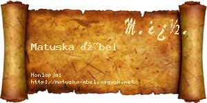 Matuska Ábel névjegykártya